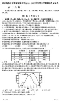 淮北二中期末考试范围是什么